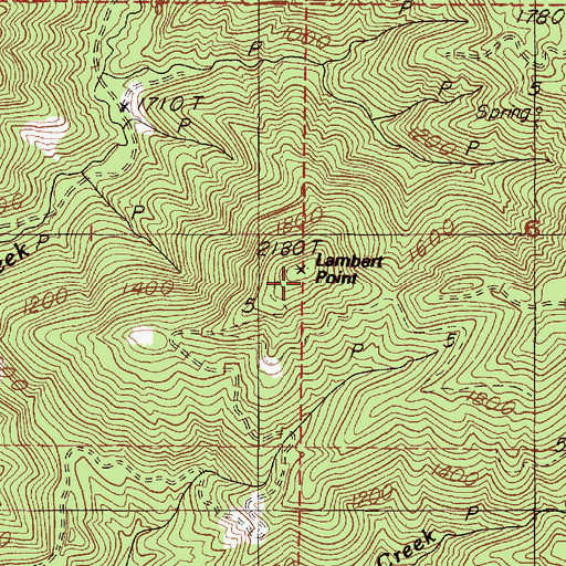 Topographic Map of Lambert Point, OR