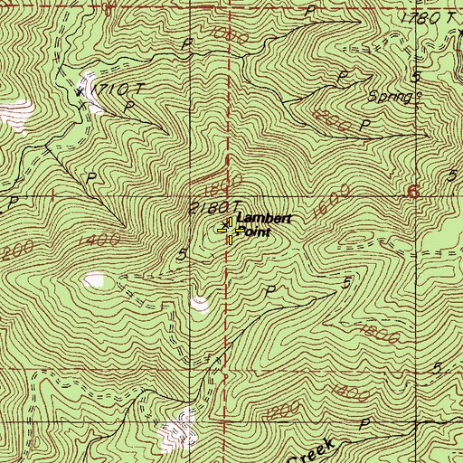 Topographic Map of Lambert Point, OR