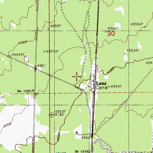 Topographic Map of Lenz, OR