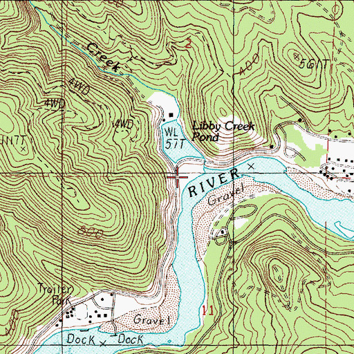 Topographic Map of Libby Creek, OR