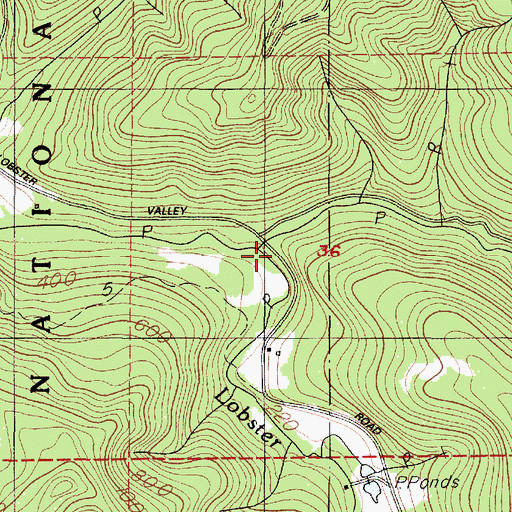 Topographic Map of Little Lobster Creek, OR