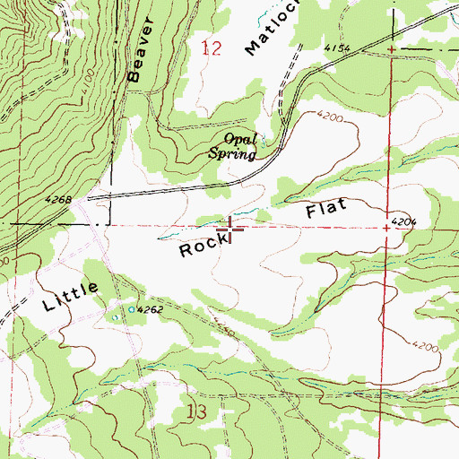 Topographic Map of Little Rock Flat, OR