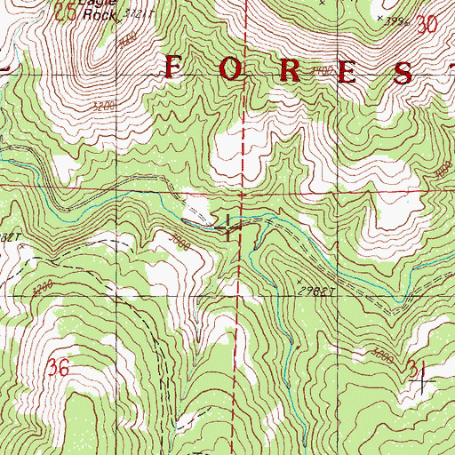Topographic Map of Little Wilson Creek, OR
