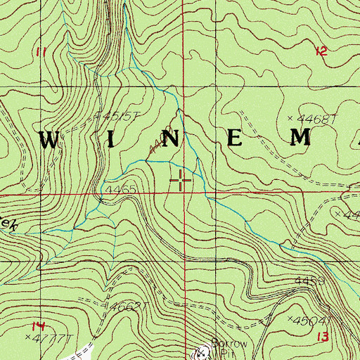 Topographic Map of Lost Creek, OR