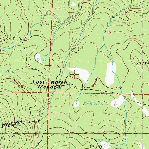 Topographic Map of Lost Horse Meadow, OR