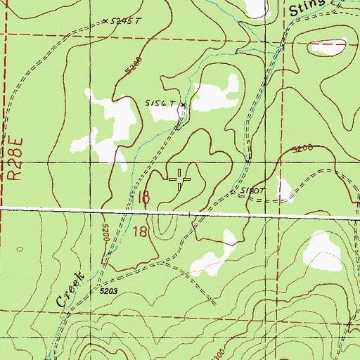 Topographic Map of Lost Spring, OR