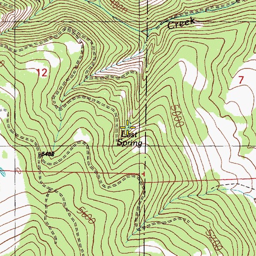 Topographic Map of Lost Spring, OR