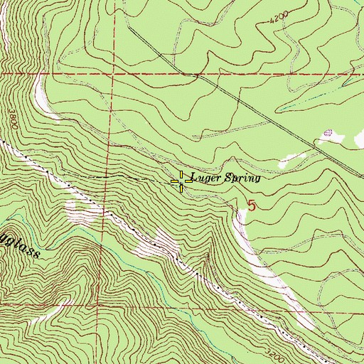 Topographic Map of Luger Spring, OR