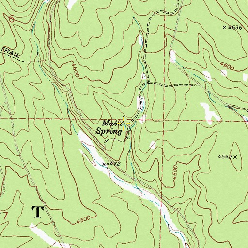 Topographic Map of Main Spring, OR