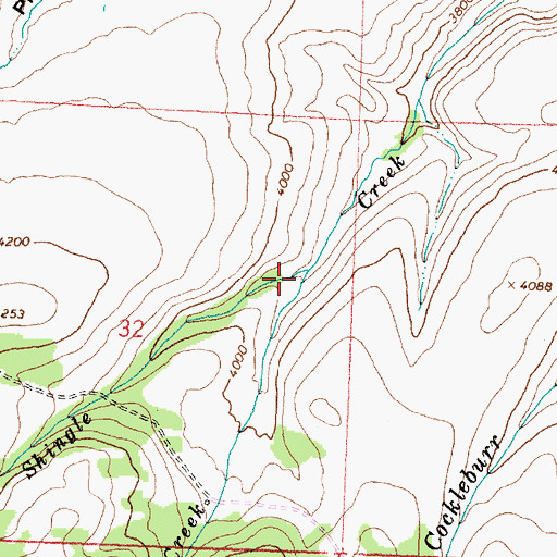Topographic Map of Maley Creek, OR