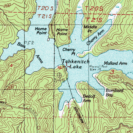 Topographic Map of Mallard Arm, OR