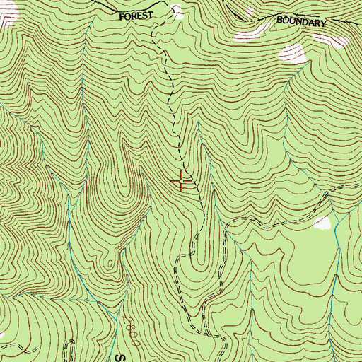 Topographic Map of Mansfield Trail, OR