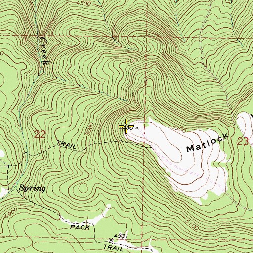 Topographic Map of Matlock Hill, OR