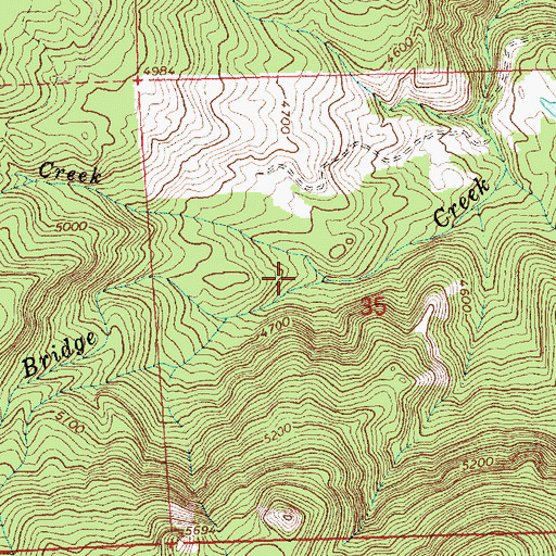Topographic Map of Maxwell Creek, OR