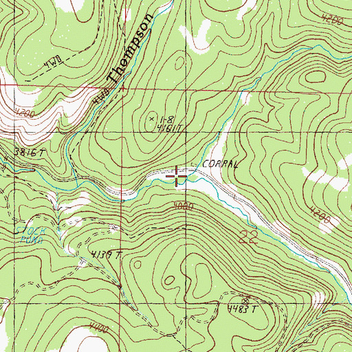 Topographic Map of McClellan Creek, OR