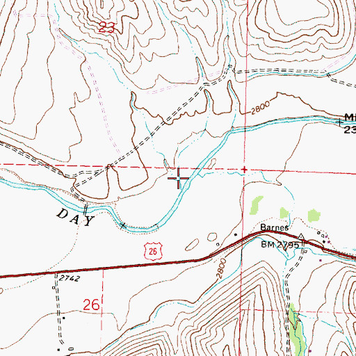 Topographic Map of McClellan Creek, OR