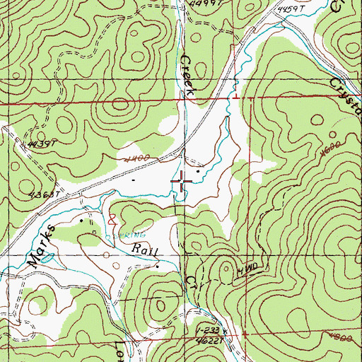 Topographic Map of McGinnis Creek, OR