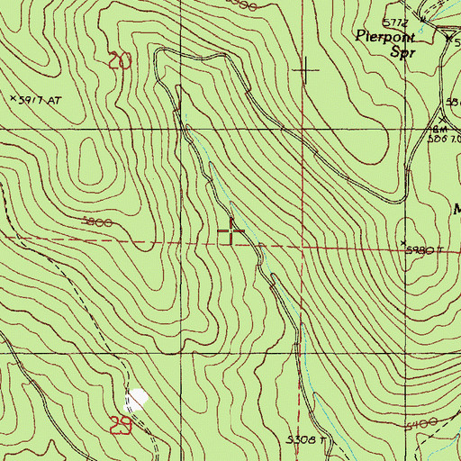 Topographic Map of McMullen Spring, OR