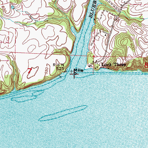 Topographic Map of Bluewater Creek, AL
