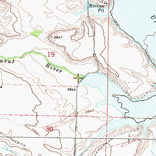 Topographic Map of Middle Fork Burnt River, OR