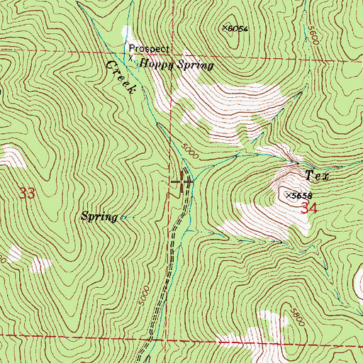 Topographic Map of Miner Creek, OR