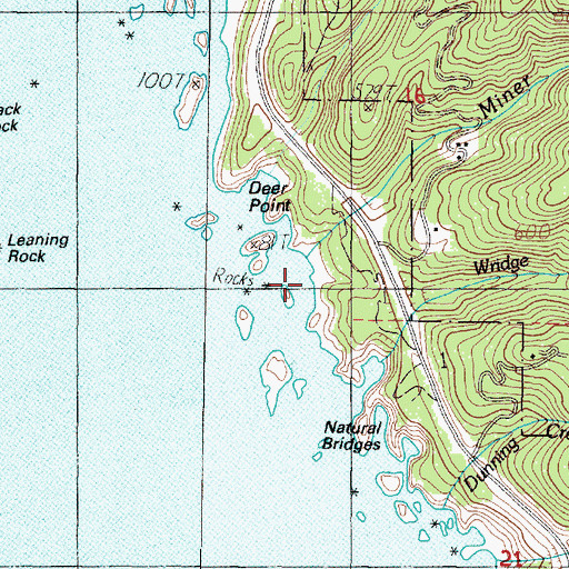 Topographic Map of Miner Gulch, OR