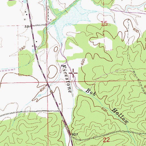 Topographic Map of Bob Hollow Branch, AL