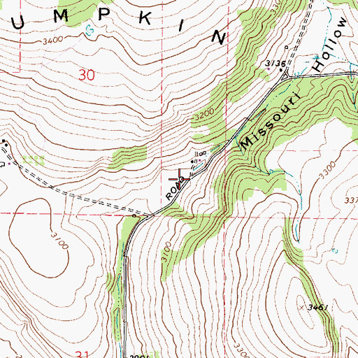 Topographic Map of Missouri Hollow, OR