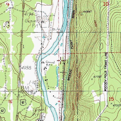 Topographic Map of Modoc Point Main Canal, OR