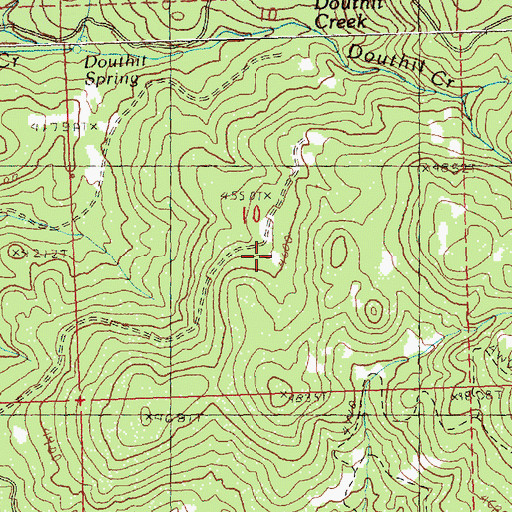 Topographic Map of Monument Spring, OR
