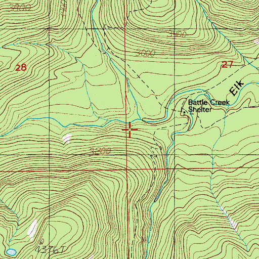 Topographic Map of Mother Lode Creek, OR