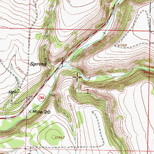 Topographic Map of Mud Creek, OR