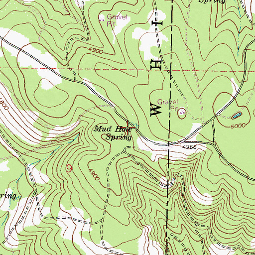 Topographic Map of Mud Hole Spring, OR