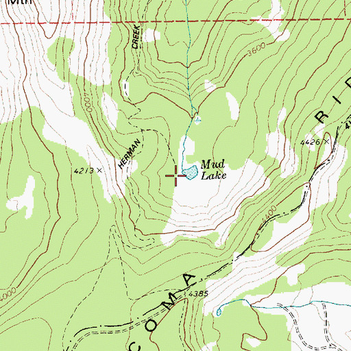 Topographic Map of Mud Lake, OR