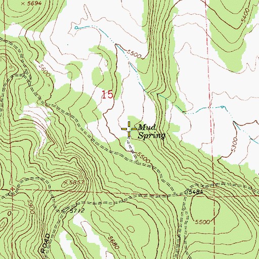 Topographic Map of Mud Spring, OR