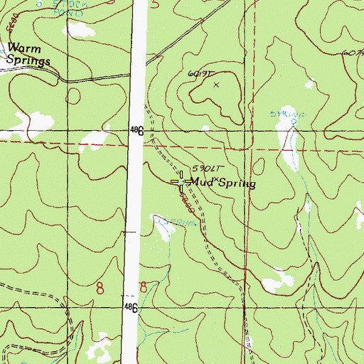 Topographic Map of Mud Spring, OR