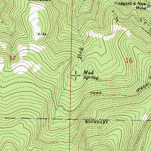 Topographic Map of Mud Spring, OR