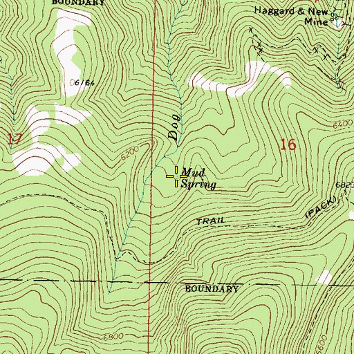 Topographic Map of Mud Spring, OR