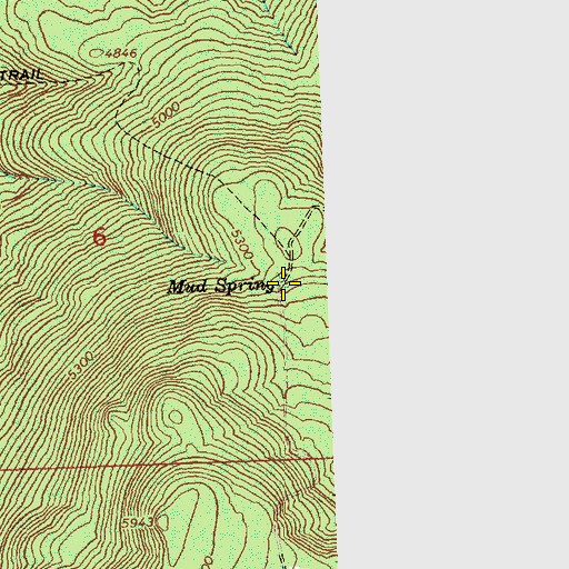 Topographic Map of Mud Spring, OR