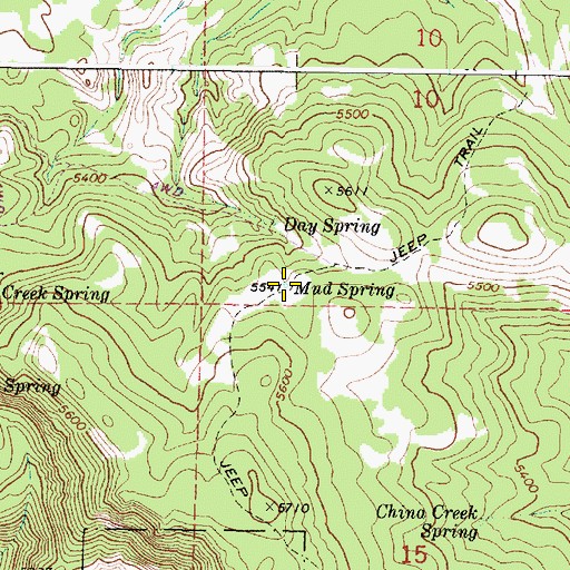 Topographic Map of Mud Spring, OR
