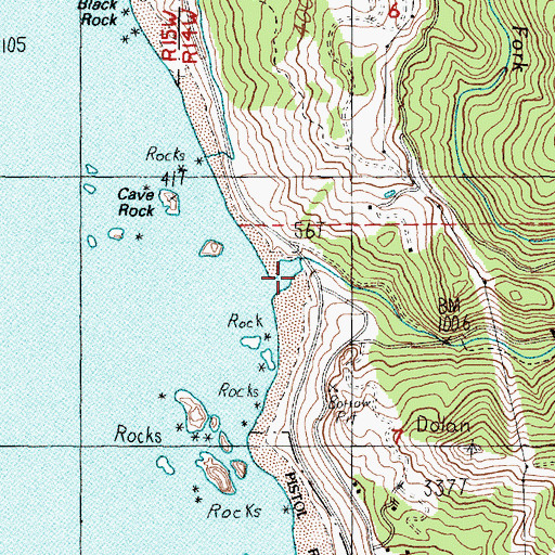Topographic Map of Myers Creek, OR