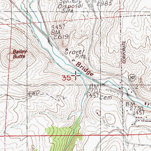 Topographic Map of Nelson Creek, OR