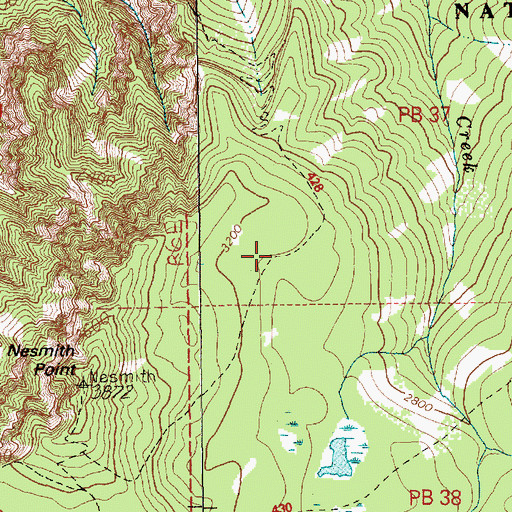 Topographic Map of Nesmith Point Trail, OR