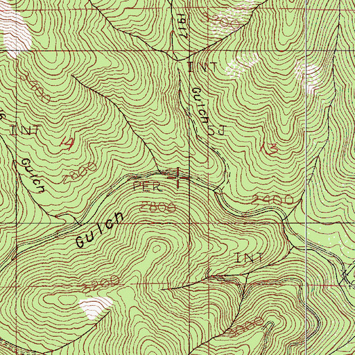 Topographic Map of Nineteenhundred Seventeen Gulch, OR