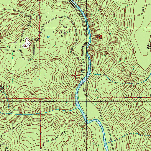 Topographic Map of Ninth Creek, OR