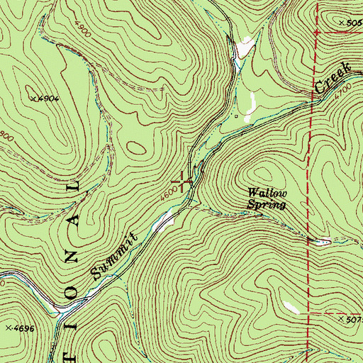 Topographic Map of North Fork Summit Creek, OR