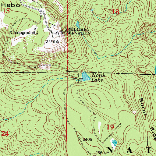 Topographic Map of North Lake, OR