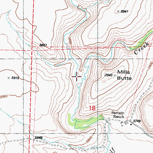 Topographic Map of North Wolf Creek, OR