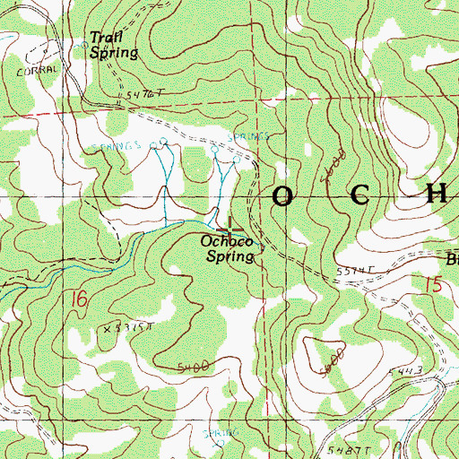 Topographic Map of Ochoco Spring, OR
