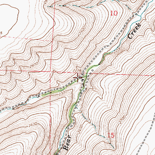 Topographic Map of Owings Creek, OR